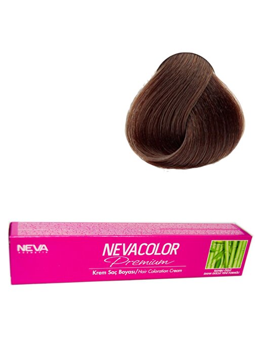 Neva Color Tüp Saç Boyası 6.1 Küllü Koyu Kumral X 4 Adet + Sıvı Oksidan 4 Adet