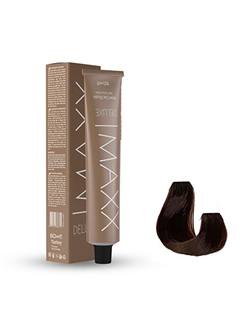 Maxx Deluxe Tüp Saç Boyası 6.9 Kumral T. 60 ml X 4 Adet + Sıvı Oksidan 4 Adet