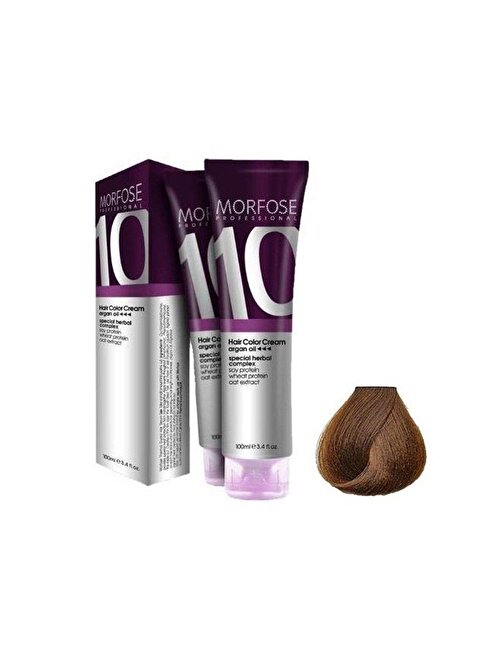 Morfose Tüp Saç Boyası 7.73 Kapuçino Kahve 100 ml X 4 Adet + Sıvı Oksidan 4 Adet