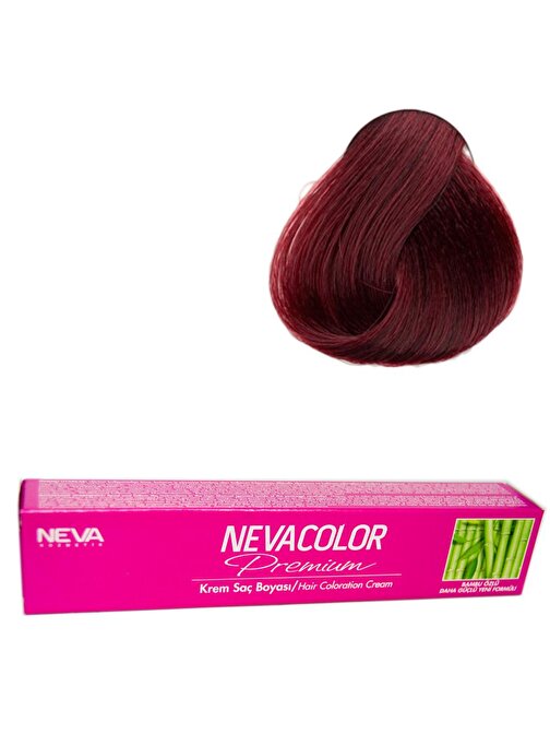 Nevacolor Tüp Boya 4.65 Akaju Kızıl Kestane x 3 Adet + Sıvı Oksidan 3 Adet