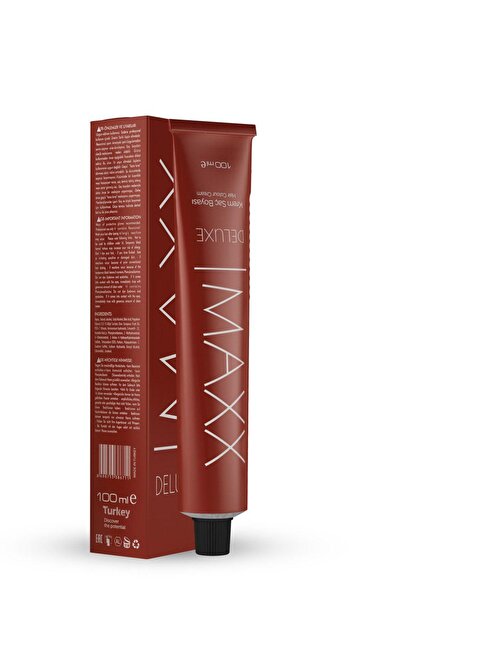 Maxx Deluxe Tüp Saç Boyası 7.44 Bakır Cazibe 60 ml X 3 Adet + Sıvı Oksidan 3 Adet