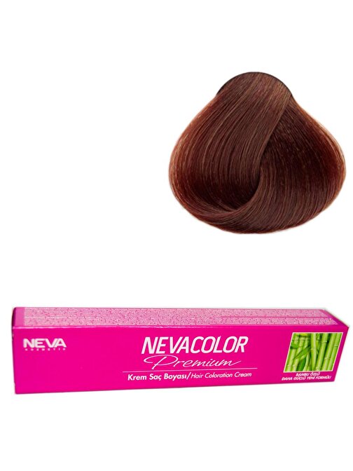Neva Color Tüp Saç Boyası 7.77 Badem Kahvesi X 2 Adet + Sıvı Oksidan 2 Adet