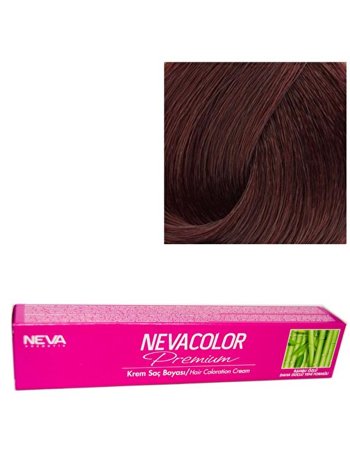 Neva Color Tüp Saç Boyası 5.4 Açık Kestane X 2 Adet + Sıvı Oksidan 2 Adet