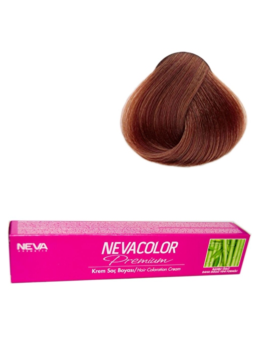 Neva Color Tüp Saç Boyası 7.90 Kumral Tütün Kahve X 2 Adet + Sıvı Oksidan 2 Adet