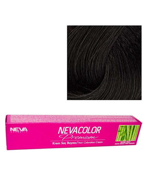 Neva Color Tüp Saç Boyası 1 Siyah X 2 Adet + Sıvı Oksidan 2 Adet