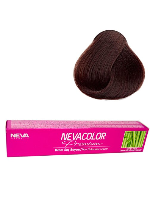 Neva Color Tüp Saç Boyası 4.77 Bitter X 2 Adet + Sıvı Oksidan 2 Adet