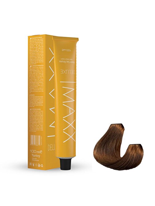 Maxx Deluxe Tüp Saç Boyası 8.35 Bal Karameli 60 ml X 2 Adet + Sıvı Oksidan 2 Adet
