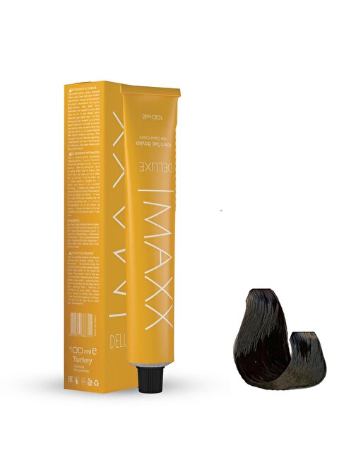 Maxx Deluxe Tüp Saç Boyası 7.11 Yoğun Küllü Kumral 60 ml X 2 Adet + Sıvı Oksidan 2 Adet