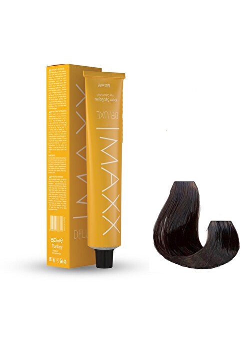 Maxx Deluxe Tüp Saç Boyası 7.1 Küllü Kumral 60 ml X 2 Adet + Sıvı Oksidan 2 Adet