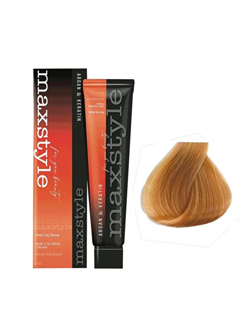 Maxstyle Argan Keratin Saç Boyası 8.33 Bal Köpüğü + Sıvı Oksidan