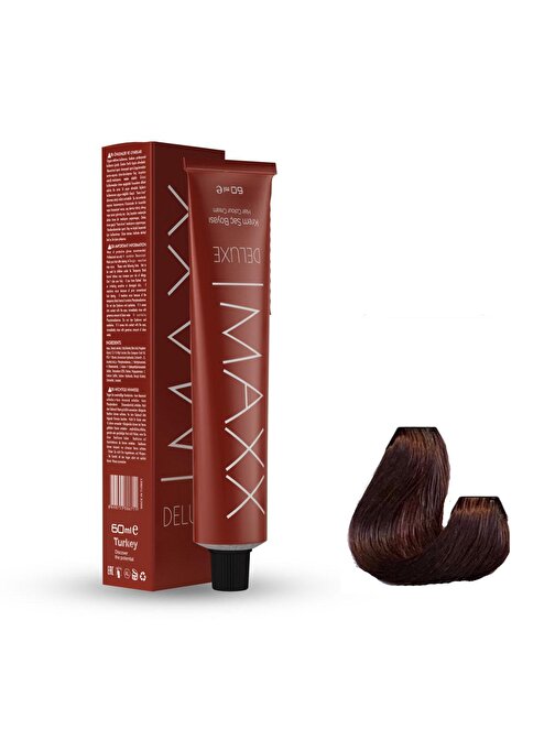 Maxx Deluxe Tüp Saç Boyası 7.34 Kumral Dore Bakır 60 ml + Sıvı Oksidan