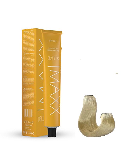 Maxx Deluxe Tüp Saç Boyası 912 Ultra Açıcı Sarı 60 ml + Sıvı Oksidan