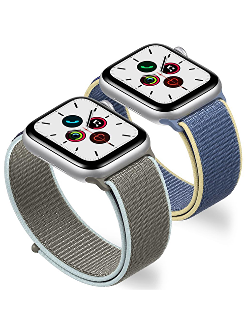 E2M KRD03 Apple Watch 38 - 40 mm Hasır Akıllı Saat Kordonu Pembe