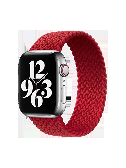 E2M Apple Watch 38 - 40mm KRD - 15 Örgü Kırmızı M