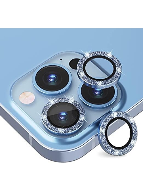 BİNANO IPHONE 11 PRO MAX DIAMOND MAVİ CAMERA KORUYUCU