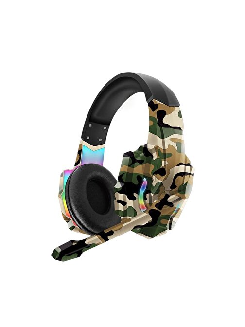 Karler Bass R9600 Kablolu Mikrofonlu RGB Kulak Üstü Kulaklık
