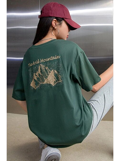 Unisex Arid Mountain Baskılı T-shirt
