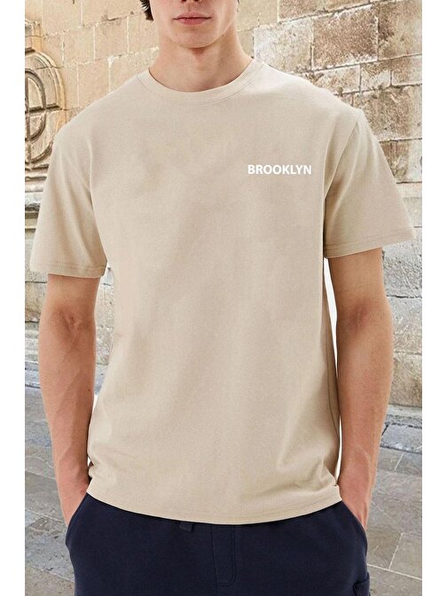 Unisex Brooklyn Baskılı T-shirt