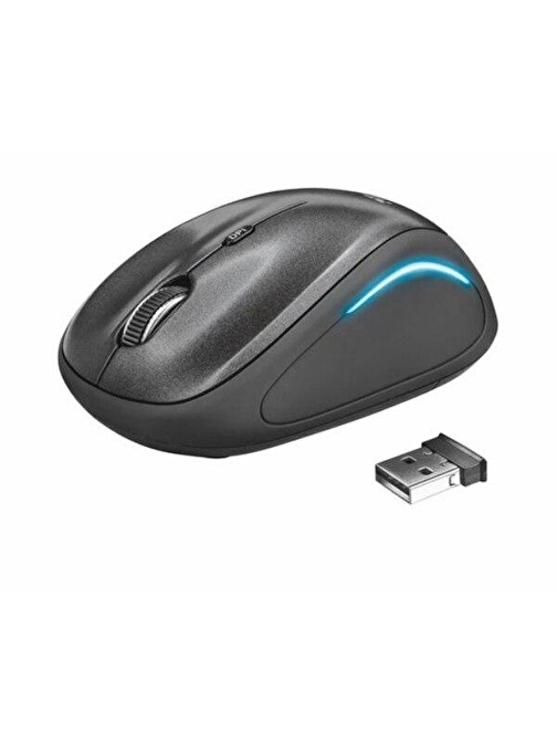 Trust YVI FX 22333 Kablosuz 3D Siyah Optik Mouse