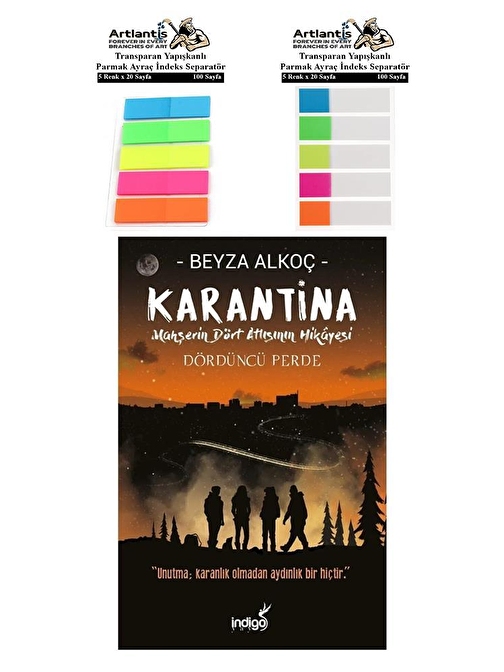 Karantina 4.Perde Beyza Alkoç 324 Sayfa 1 Adet Transparan Kitap Ayraç 2 Paket Mahşerin Dört Atlısı 4 Perde