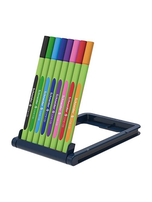 Schneıder Line-up 0.4 mm İnce Uçlu Keçeli Kalem 8 Renk Line Up 8 li Fineliner Keçe Uçlu Kalem Seti Standlı