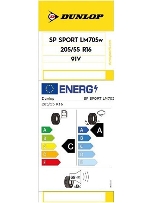 Dunlop 205/55R16 91V Sp Sport Lm705 (Yaz) (2024)
