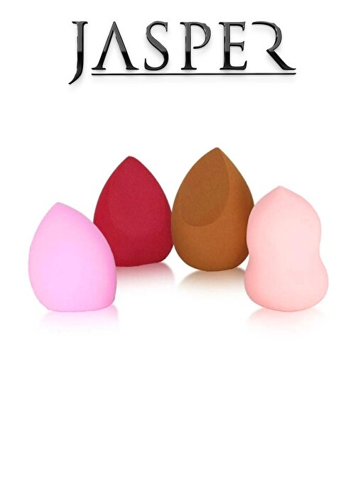 Jasper 4 Adet Mucize Makyaj Süngeri Özel Ambalajlı Ultra Soft Serisi Çok Amaçlı Kullanım Süngeri