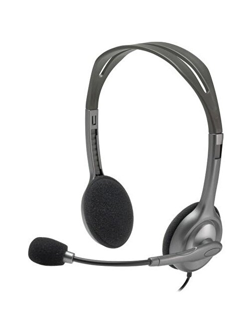 Logitech H110 Kablolu Stereo Mikrofonlu Kulak Üstü Kulaklık Gri