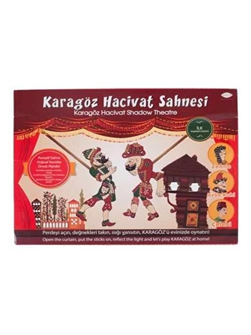 Marka Hobi Ahşap Hacivat Karagöz Gölge Oyun Seti Tiyatro Oyunu