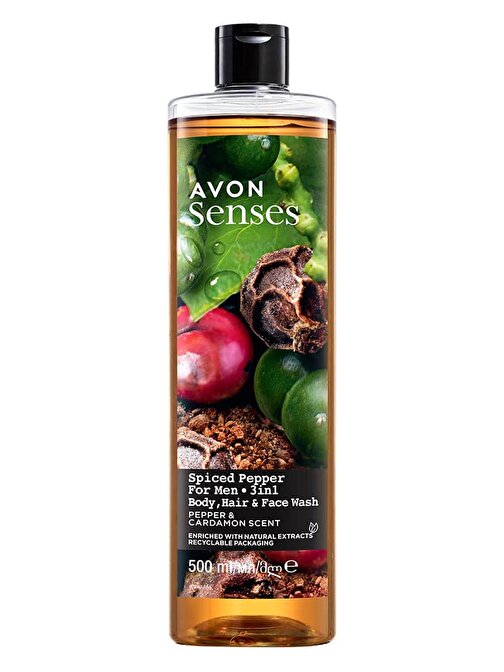 Avon Senses Spiced Pepper Karabiber Ve Kakule Kokulu Erkekler İçin Duş Jeli 500 ml