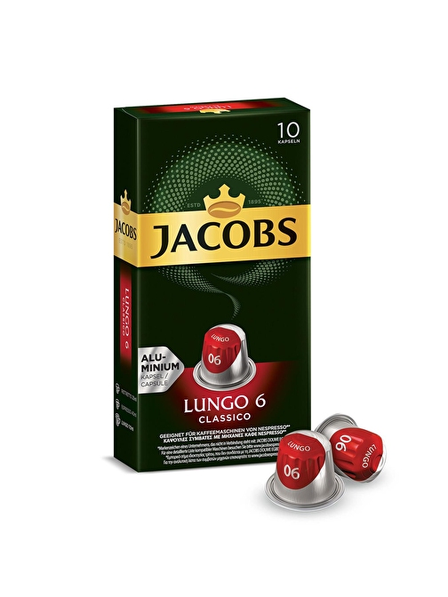 Jacobs Lungo 6 Classic Kapsül Kahve Uyumlu 10 Kapsül