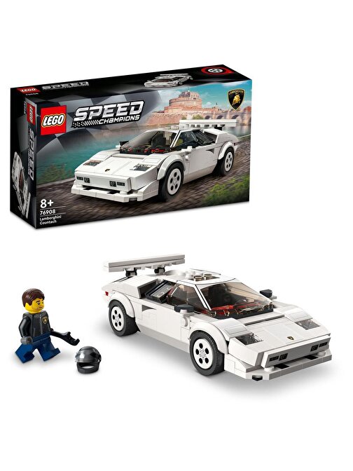 Lego Speed Champions Lamborghini Countach 76908 - 8 Yaş ve Üzeri Çocuklar için Süper Spor Araba Modeli Oyuncak Yapım Seti (262 Parça) Plastik Figür