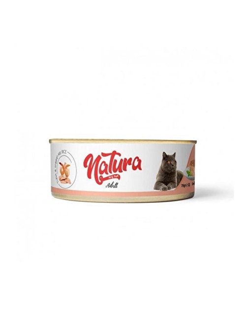 Natura Ton Balığı Ve Karidesli Konserve Yetişkin Kedi Maması 70 G