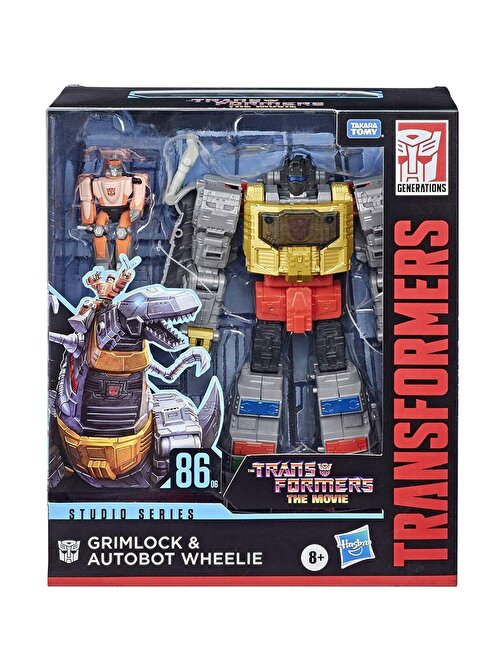 Hasbro Transformers Studio Seri Grimlock ve Autobot Wheelie Çizgi Film Karakter Figürü