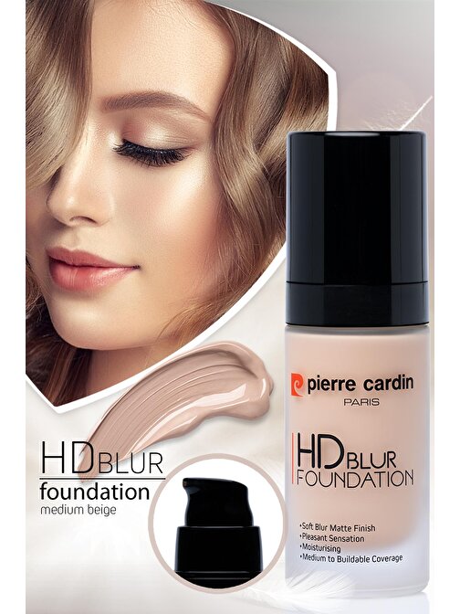 Pierre Cardin Hd Blur Pürüzsüz Görünüm Veren Mat Fondöten Medium Beige - 30 ml