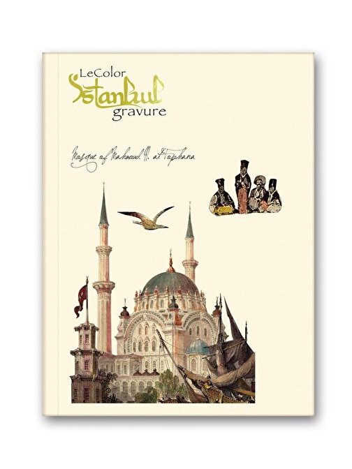 Le Color İstanbul Gravür Mini Journal Çizgili Tophane