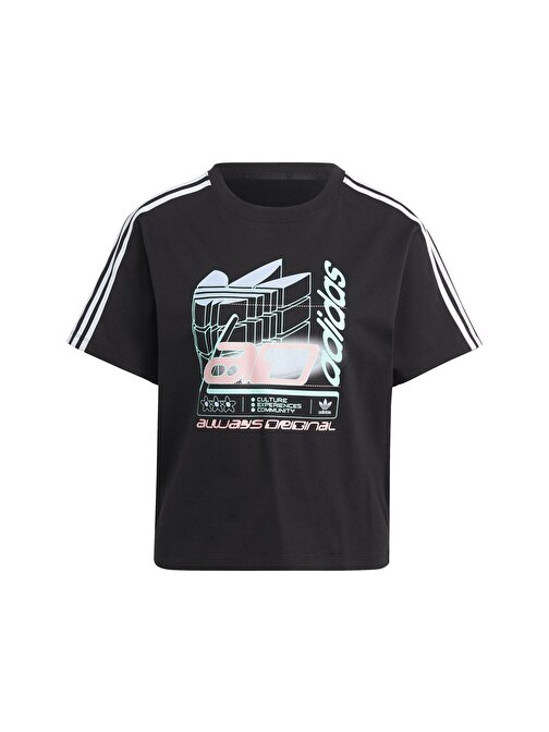Adidas Graphic Tee Placed Kadın Günlük Tişört Ic1509 Siyah Siyah Xs