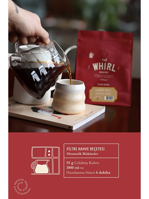 The Whirl Filtre Tanned 423°F Çekirdek Kahve 250 gr + Filtre Kağıdı Hediye 80'li