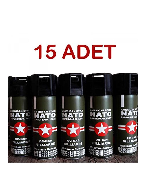 Alsepeteavm Biber Nato Gazı Büyük Boy 15 Adet