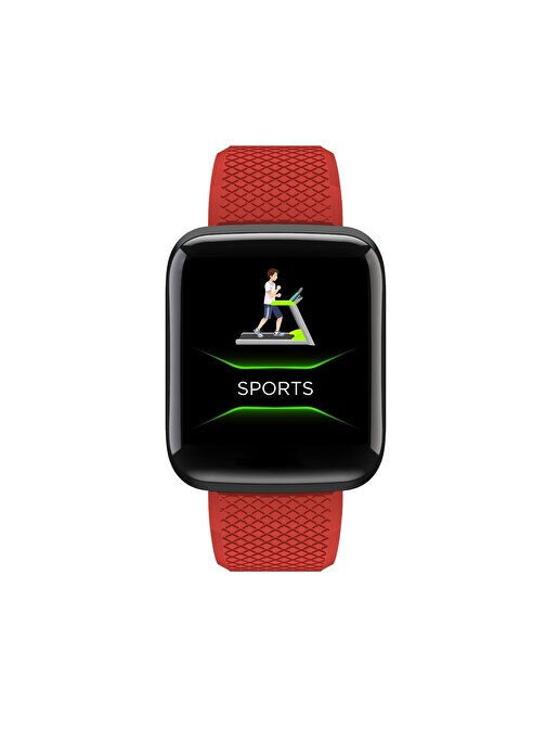 Polosmart Pssw11 Android - iOS Uyumlu Akıllı Saat Kırmızı