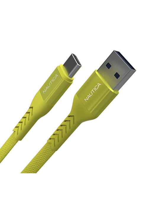 Nautica C20 Type-C to USB-A 22.5W Hızlı Şarj ve Data Kablosu 2.1M Sarı