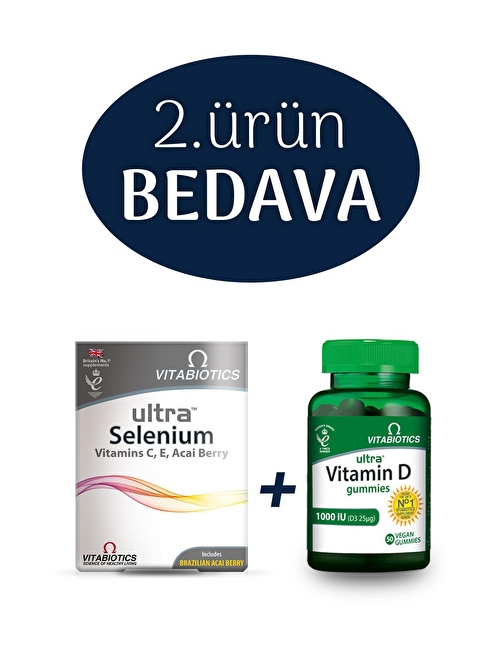 Vitabiotics Ultra Selenium + Ultra Vitamin D Gummies - Avantajlı Bağışıklık Paketi