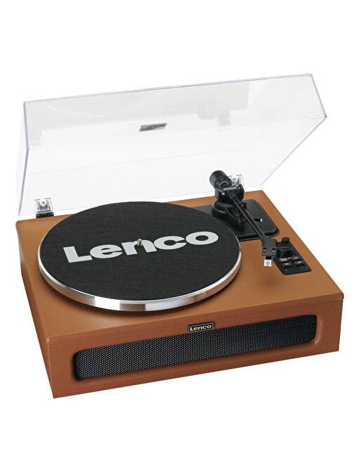 Lenco LS-430BN Modern Dahili Hoparlörlü Gramofonsuz Çantasız Pikap Kahvrengi