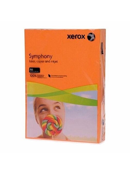 Xerox 3R93953 A4 80 gr 500 yaprak Symphony Turuncu Renkli Fotokopi Kağıdı