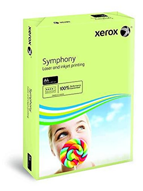 Xerox 3R93965 A4 80 gr 500 yaprak Symphony Açık Yeşil Renkli Fotokopi Kağıdı