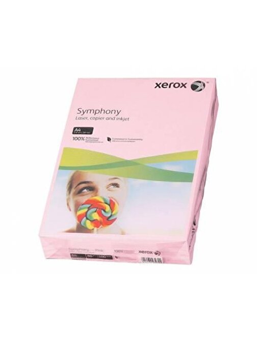 Xerox 3R93970 A4 80 gr 500 yaprak Symphony Pembe Renkli Fotokopi Kağıdı