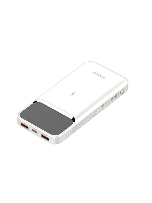 Sword SW-WQ11 10000 mAh USB Kablolu Powerbank Beyaz