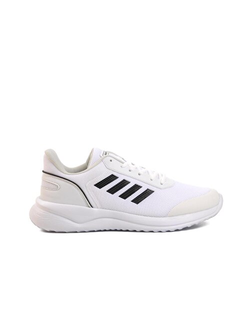 Ayakmod B100 Beyaz-Siyah Hafif Esnek Hava Alan Erkek Spor Ayakkabı