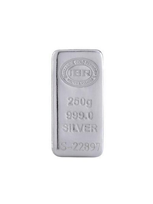 İAR AgaKulche İAR 250 Gram Külçe Gümüş 999.0 Saflıkta