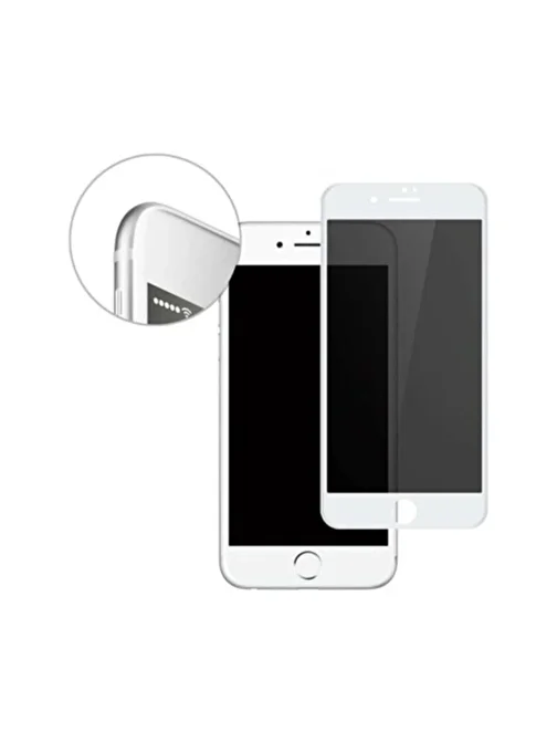 BASEUS ORJİNAL Baseus Iphone Se3-se2 Iphone 8-7 4d Kavisli Full Kaplama Kırılmaz Cam Ekran Koruyucu-beyaz